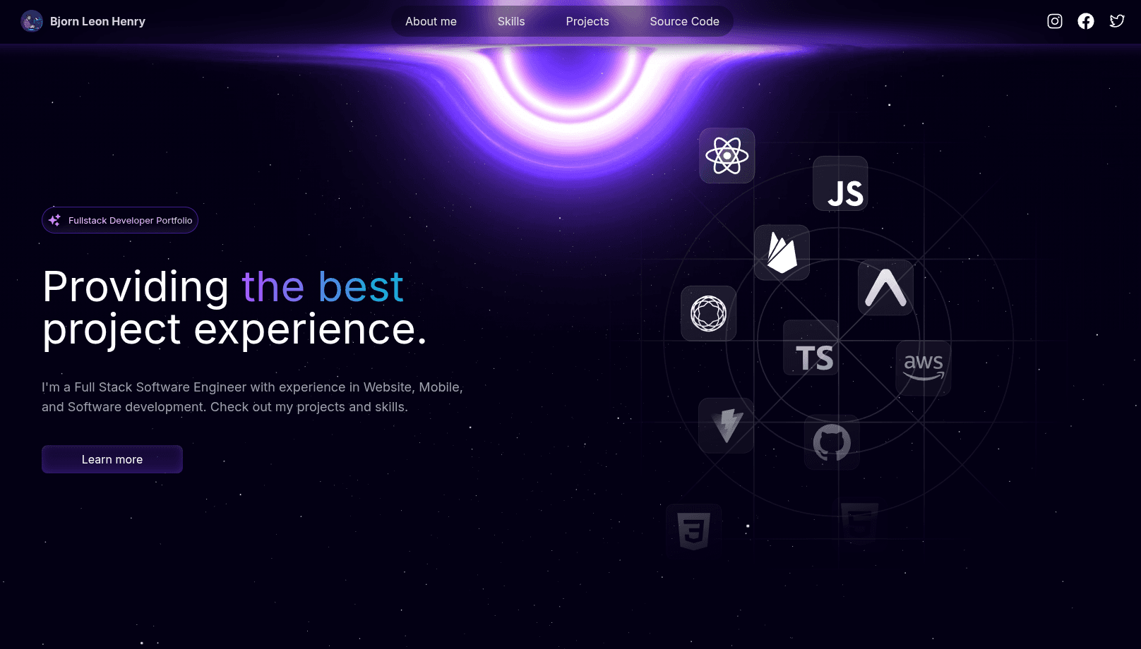 Space Themed Website